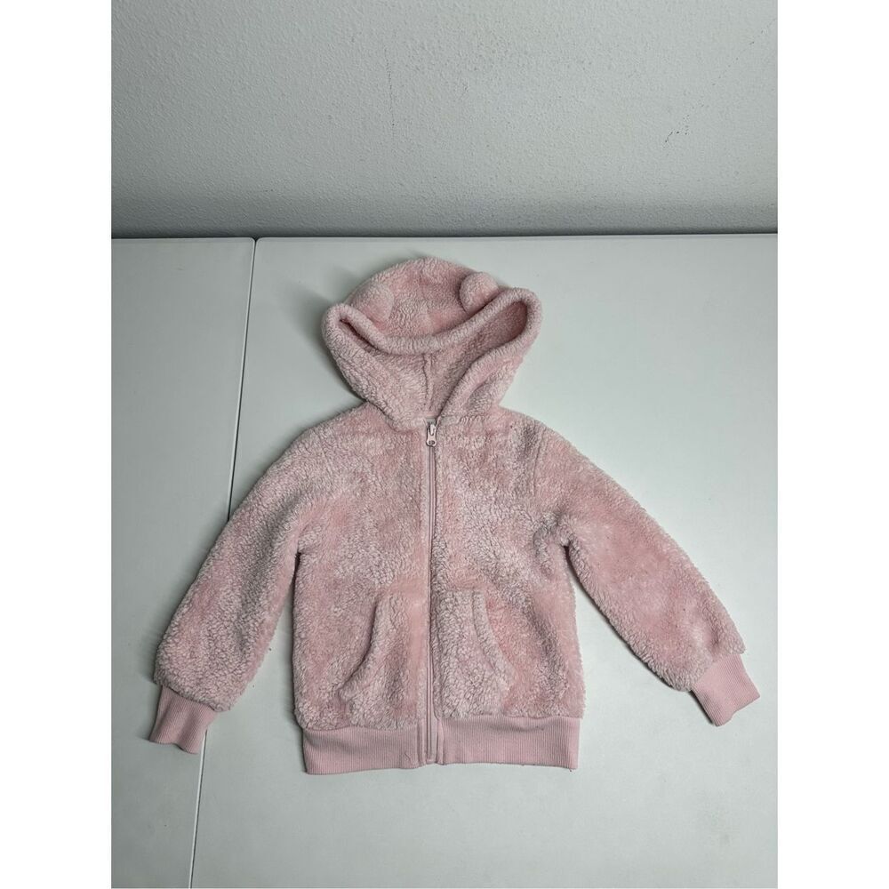 Okie Dokie Girls Sherpa Fleece Zipper Hooded Pink Size 4T